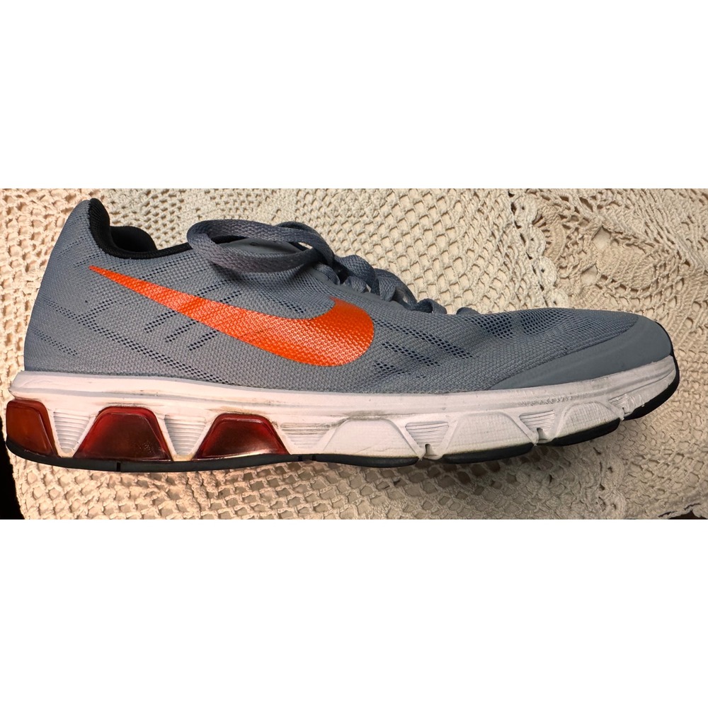 Nike Running Shoes‎ Air Max Cushioned Athletic Sneakers Gray Orange Mens 12 - Picture 3 of 7